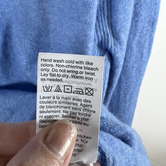 J. CREW Blue Wool Alpaca Blend Turtleneck Long Sleeve Sweater Size Small - Picture 8 of 10